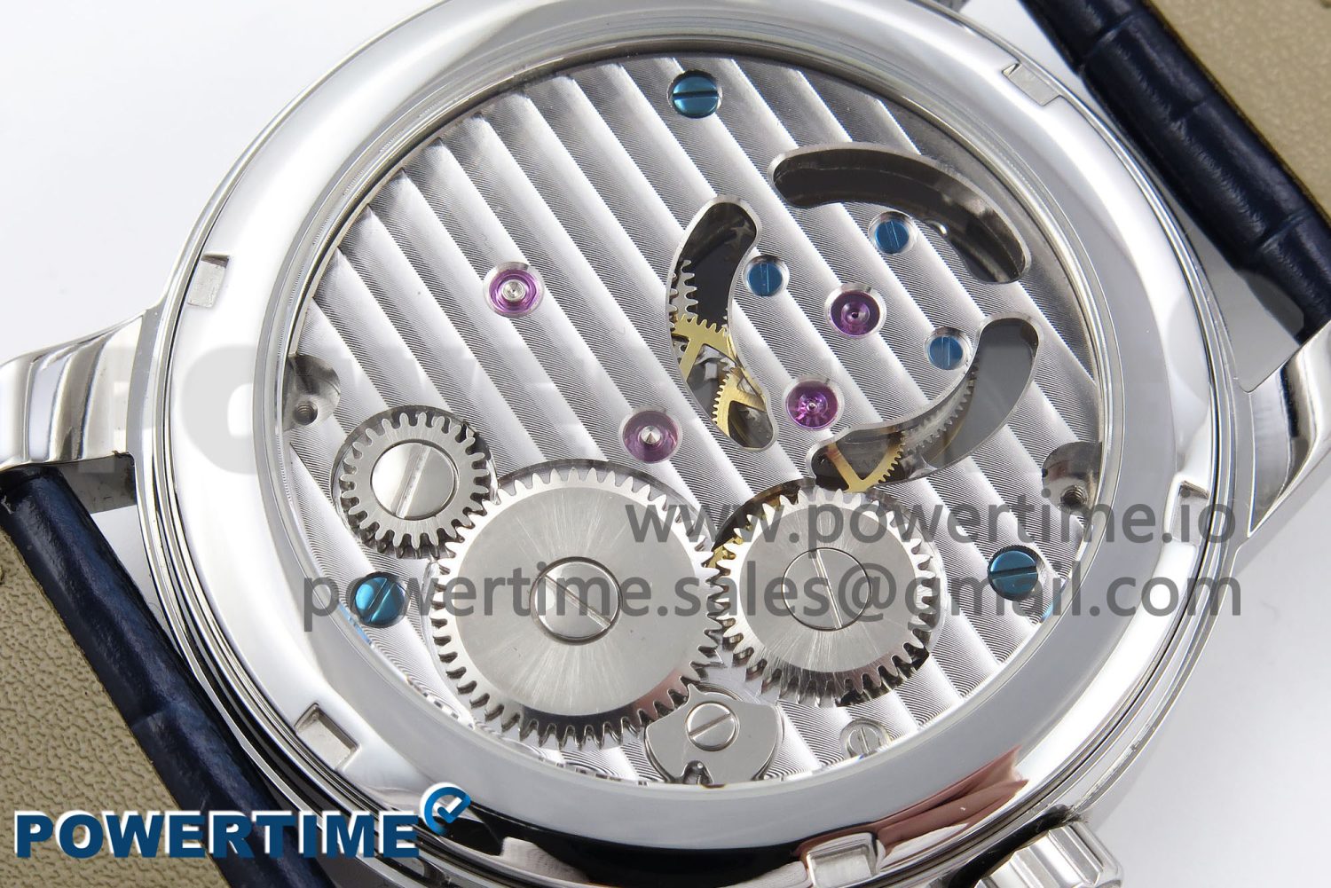 Master Ultra Thin Tourbillon SS RMS Best Edition Blue Star Dial on Blue Leather Strap - Image 9
