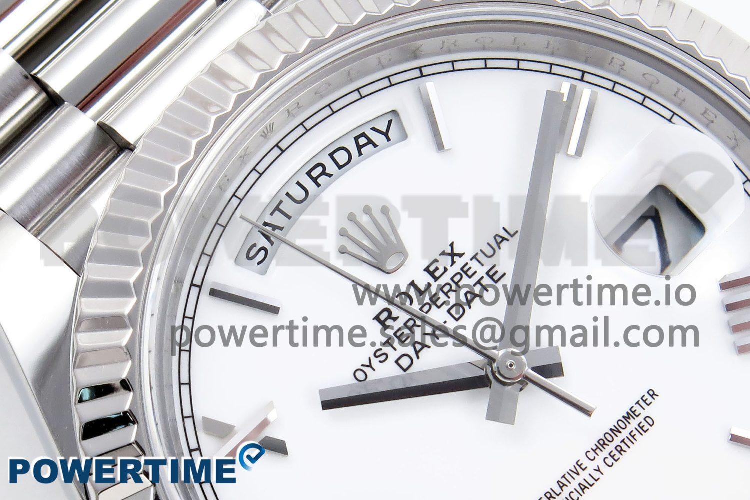 Day Date 40 SS 228239 ARF 1:1 Best Edition White Roman Dial on President Bracelet VR3255 - Image 4