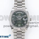 Day Date 40 SS 228239 ARF 1:1 Best Edition Green Roman Dial on President Bracelet VR3255