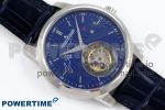 Master Ultra Thin Tourbillon SS RMS Best Edition Blue Solar System Dial on Blue Leather Strap - Image 3