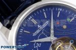 Master Ultra Thin Tourbillon SS RMS Best Edition Blue Solar System Dial on Blue Leather Strap - Image 4