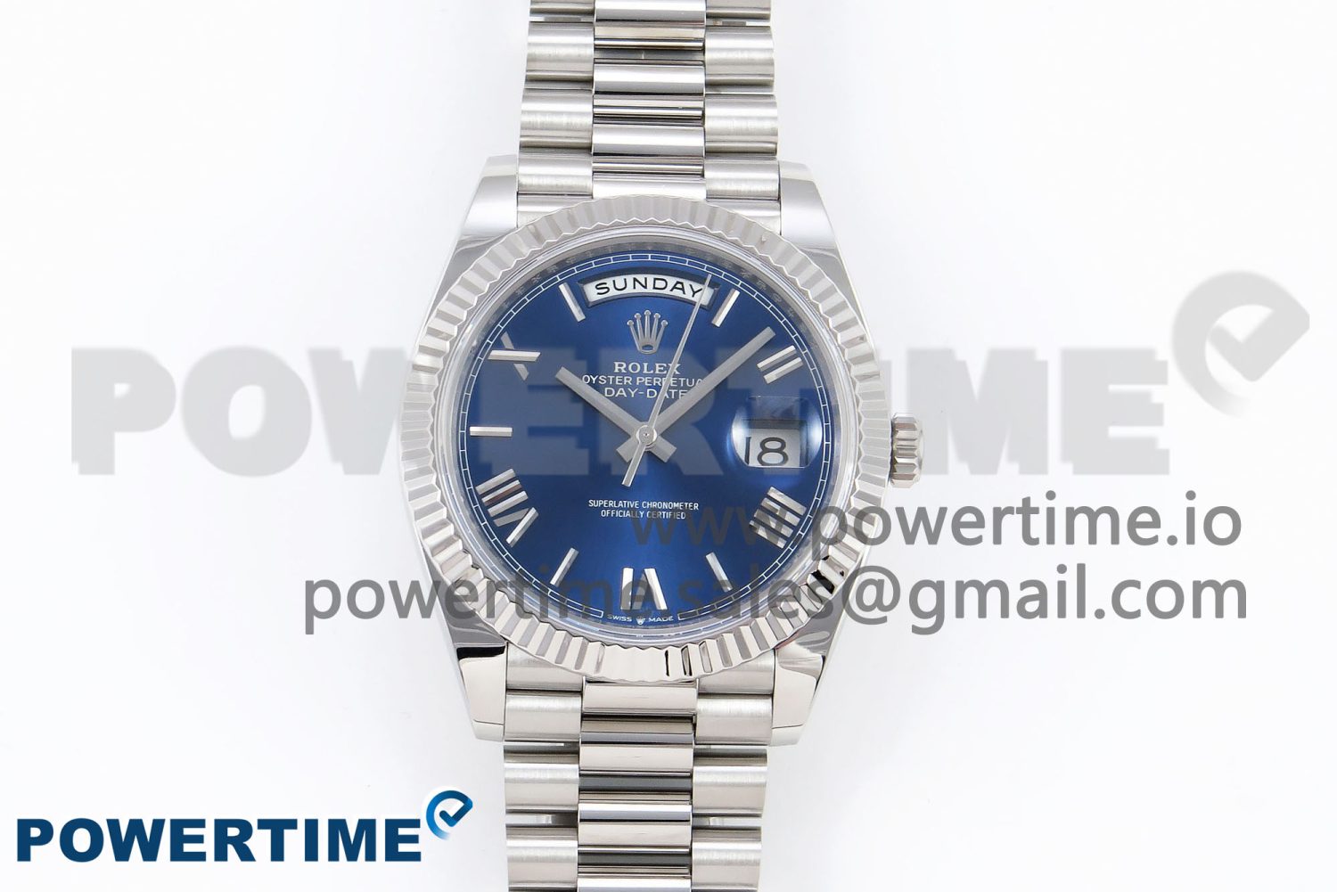 Day Date 40 SS 228239 ARF 1:1 Best Edition Blue Roman Dial on President Bracelet VR3255 - Image 1