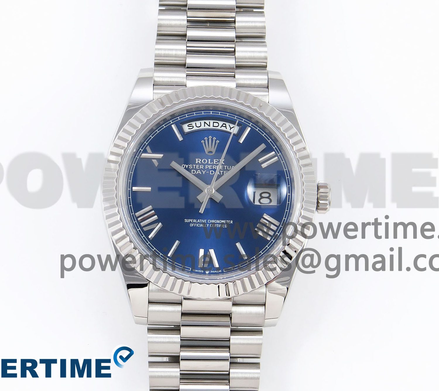 Day Date 40 SS 228239 ARF 1:1 Best Edition Blue Roman Dial on President Bracelet VR3255