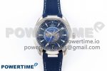 Aqua Terra GMT Worldtimer 43mm VSF 1:1 Best Edition Deep Blue Dial on Blue Rubber Strap A8938 Super Clone