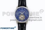 Master Ultra Thin Tourbillon SS RMS Best Edition Blue Star Dial on Black Leather Strap