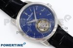 Master Ultra Thin Tourbillon SS RMS Best Edition Blue Star Dial on Black Leather Strap - Image 3