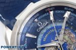 Aqua Terra GMT Worldtimer 43mm VSF 1:1 Best Edition Deep Blue Dial on Blue Rubber Strap A8938 Super Clone - Image 4