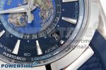 Aqua Terra GMT Worldtimer 43mm VSF 1:1 Best Edition Deep Blue Dial on Blue Rubber Strap A8938 Super Clone - Image 5