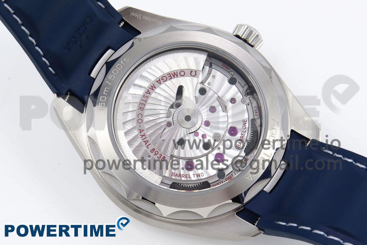 Aqua Terra GMT Worldtimer 43mm VSF 1:1 Best Edition Deep Blue Dial on Blue Rubber Strap A8938 Super Clone - Image 9