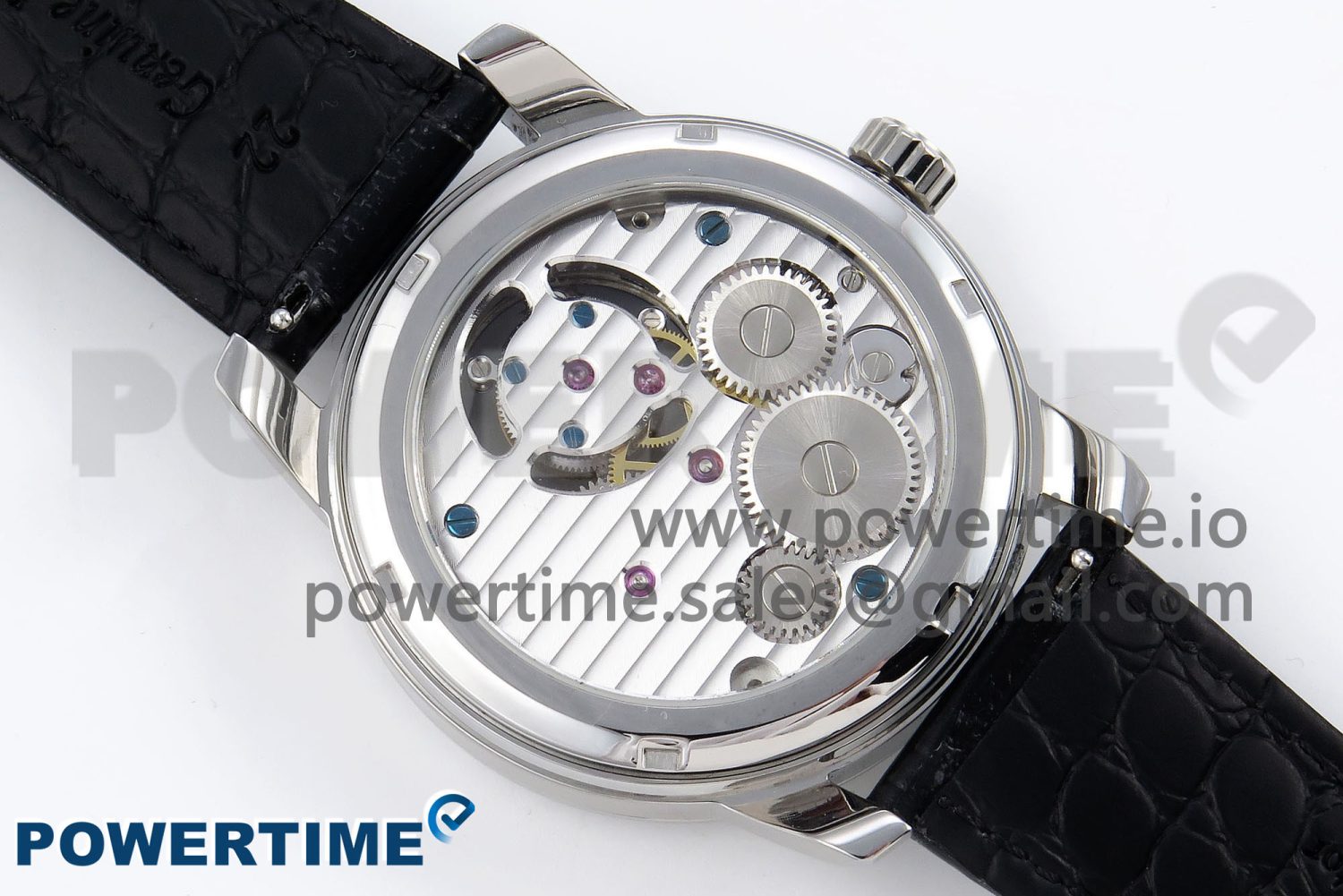 Master Ultra Thin Tourbillon SS RMS Best Edition Blue Star Dial on Black Leather Strap - Image 8
