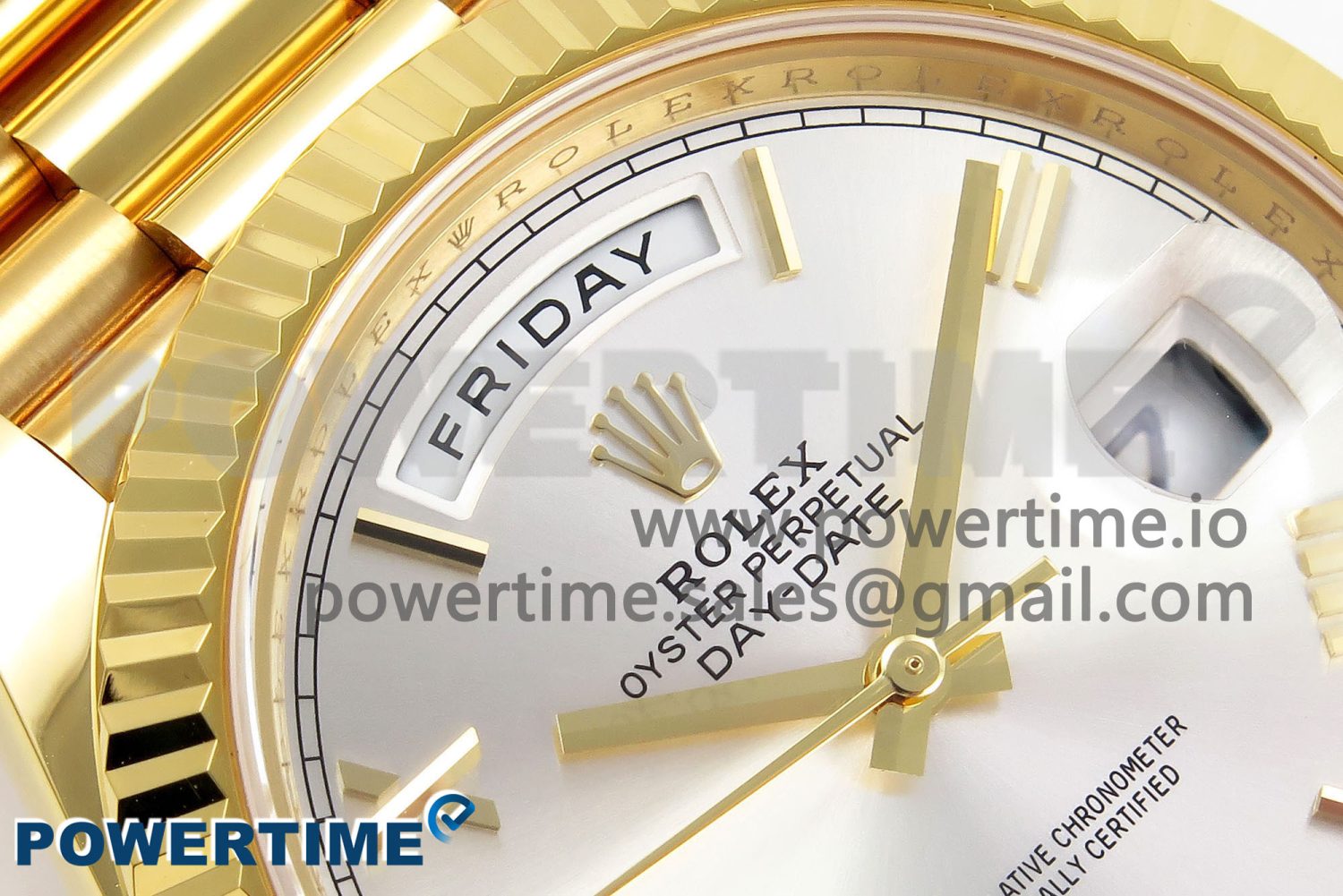Day Date 40 YG 228238 ARF 1:1 Best Edition Silver Roman Dial on President Bracelet VR3255 - Image 4