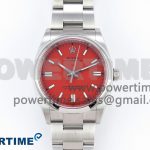Oyster Perpetual 126000 36mm Clean 1:1 Best Edition 904L Steel Red Dial VR3230