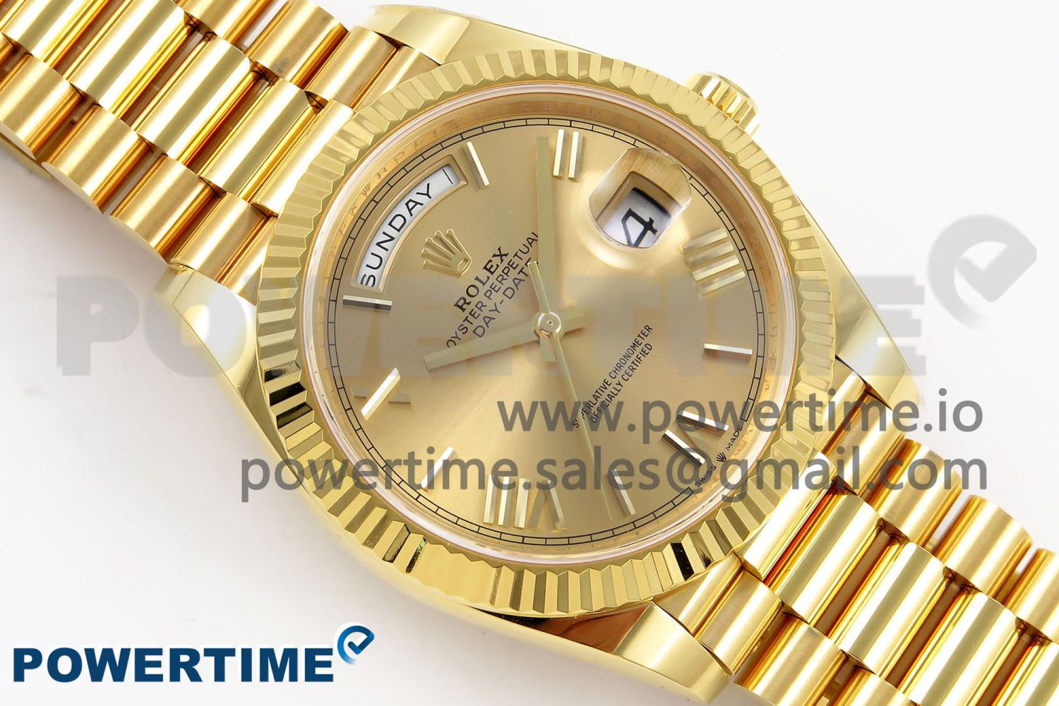 Day Date 40 YG 228238 ARF 1:1 Best Edition YG Roman Dial on President Bracelet VR3255 - Image 3