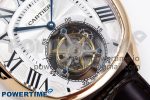 Drive De Cartier Flying Tourbillon RG RMS Best Edition White Dial on Brown Leather Strap - Image 5