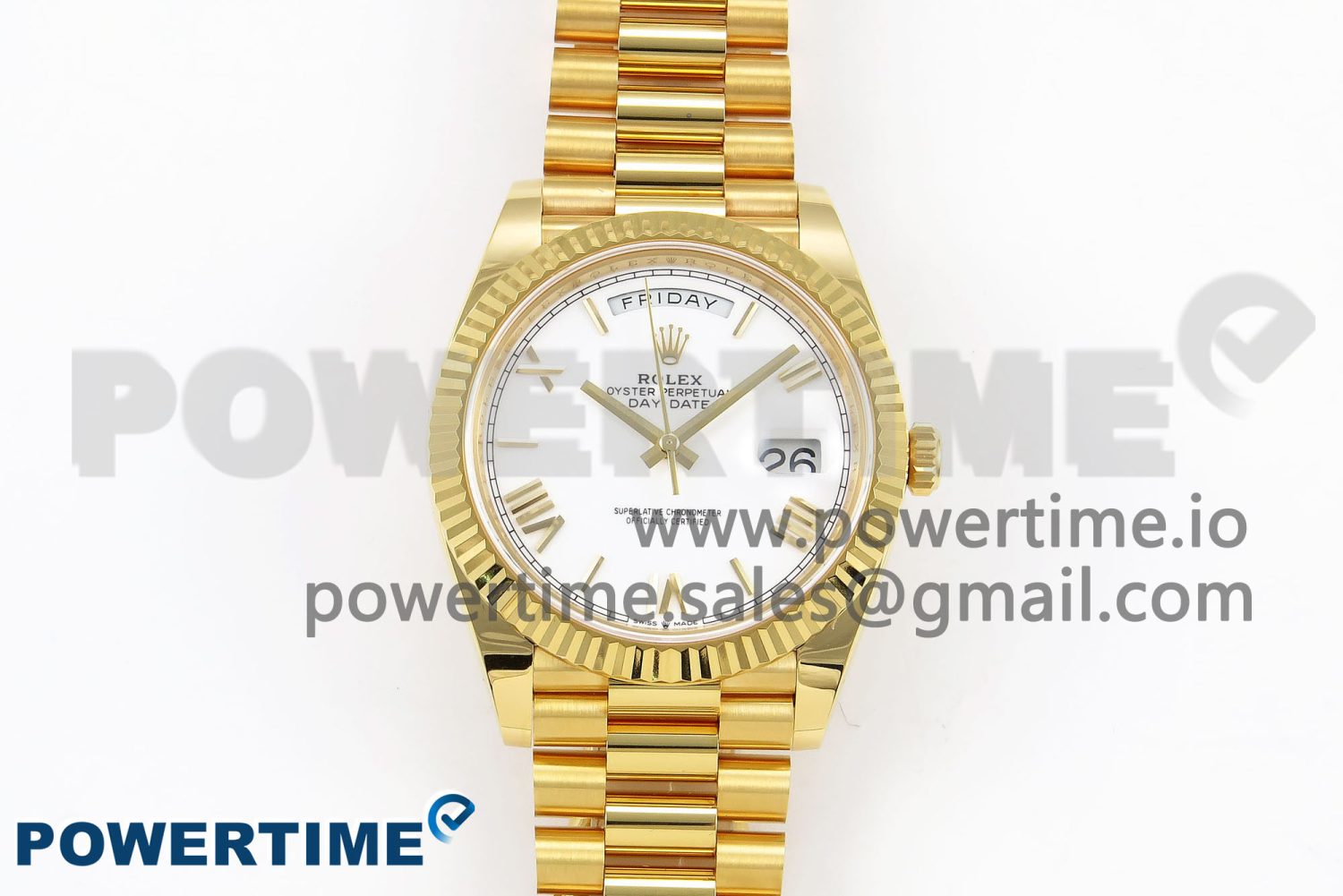 Day Date 40 YG 228238 ARF 1:1 Best Edition White Roman Dial on President Bracelet VR3255 - Image 1