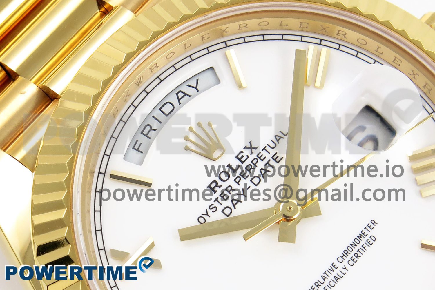 Day Date 40 YG 228238 ARF 1:1 Best Edition White Roman Dial on President Bracelet VR3255 - Image 4