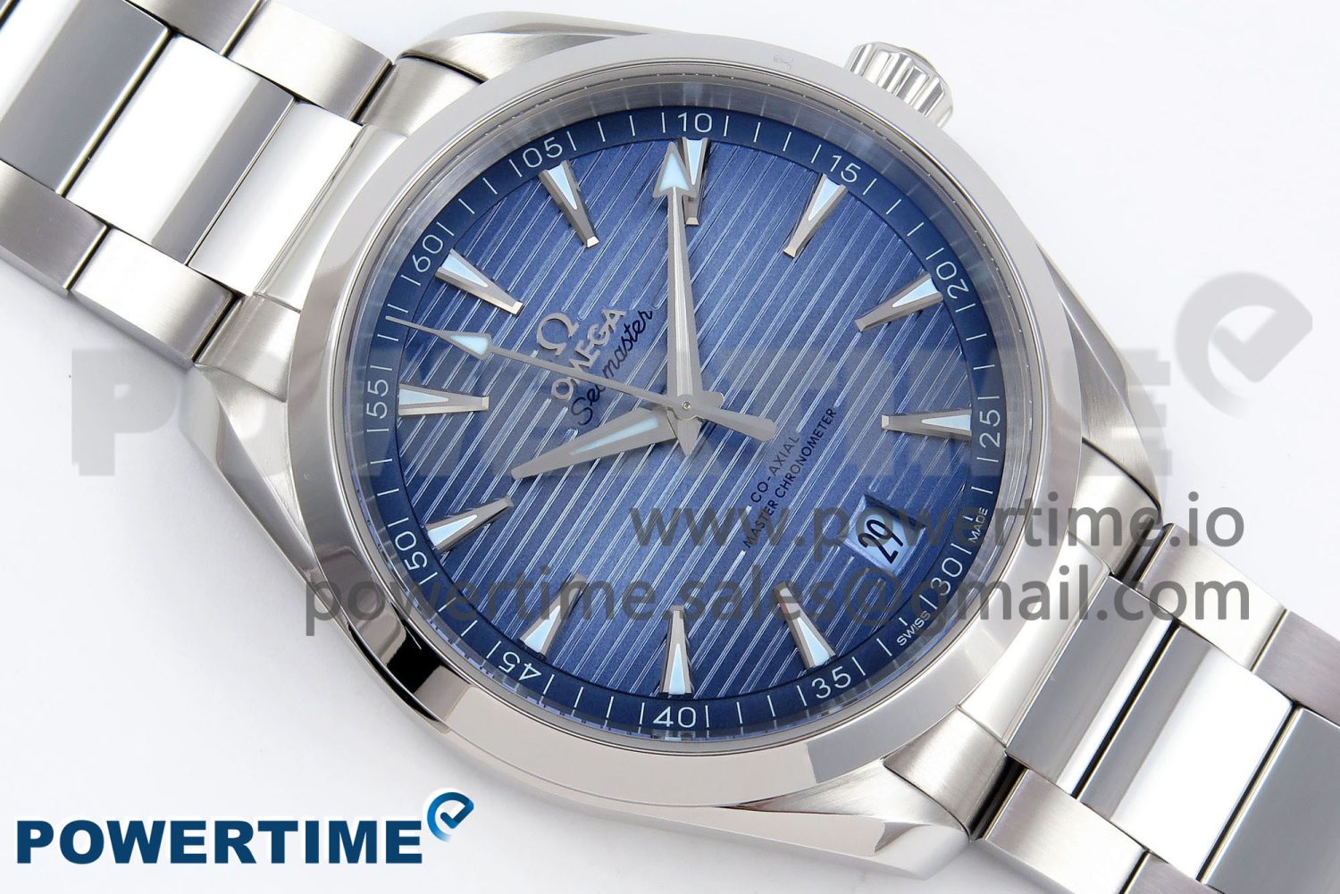Aqua Terra 41mm VSF 1:1 Best Edition Summer Blue Dial on Blue Rubber Strap A8900 Super Clone - Image 3