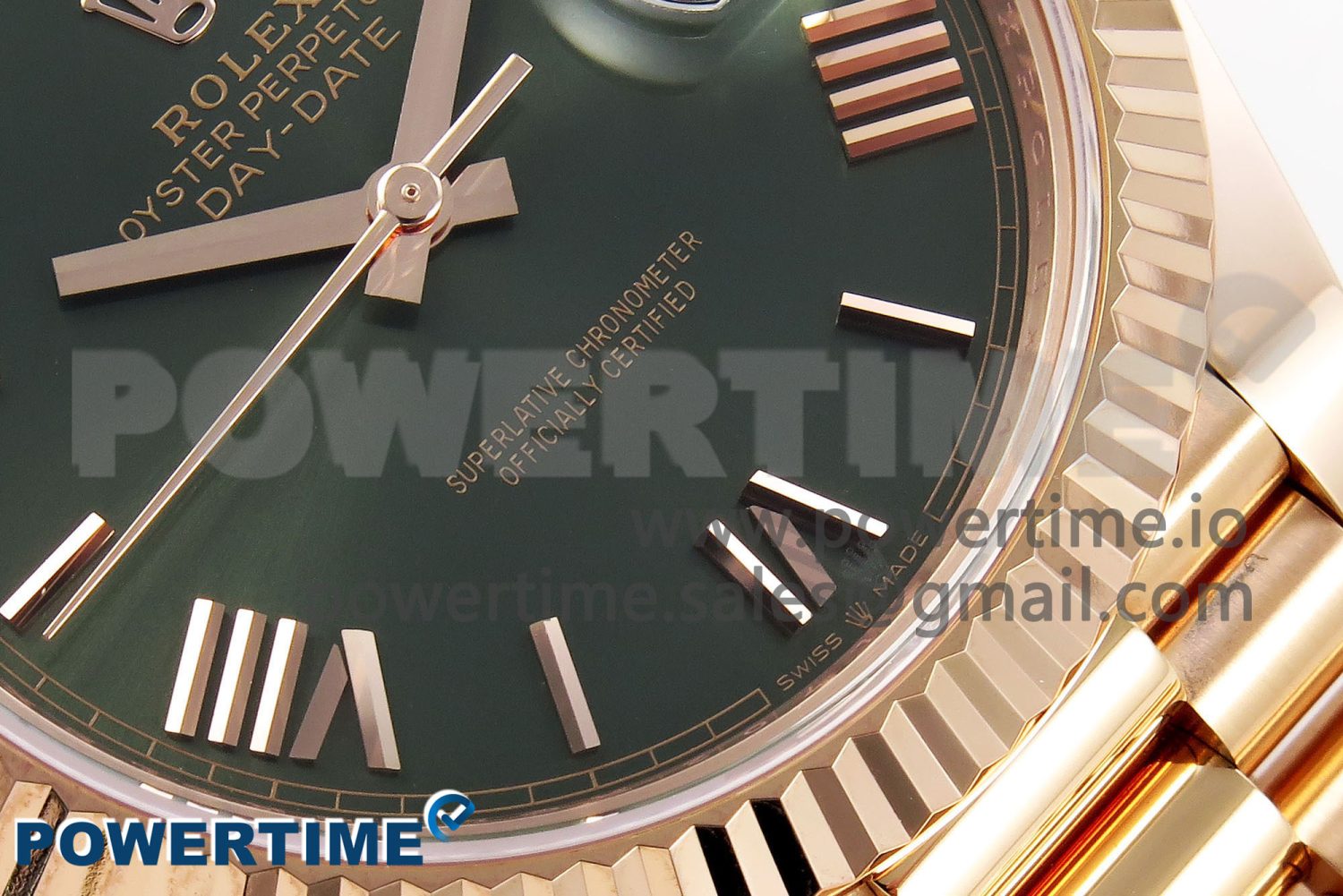 Day Date 40 RG 228235 ARF 1:1 Best Edition Green Roman Dial on President Bracelet VR3255 - Image 5