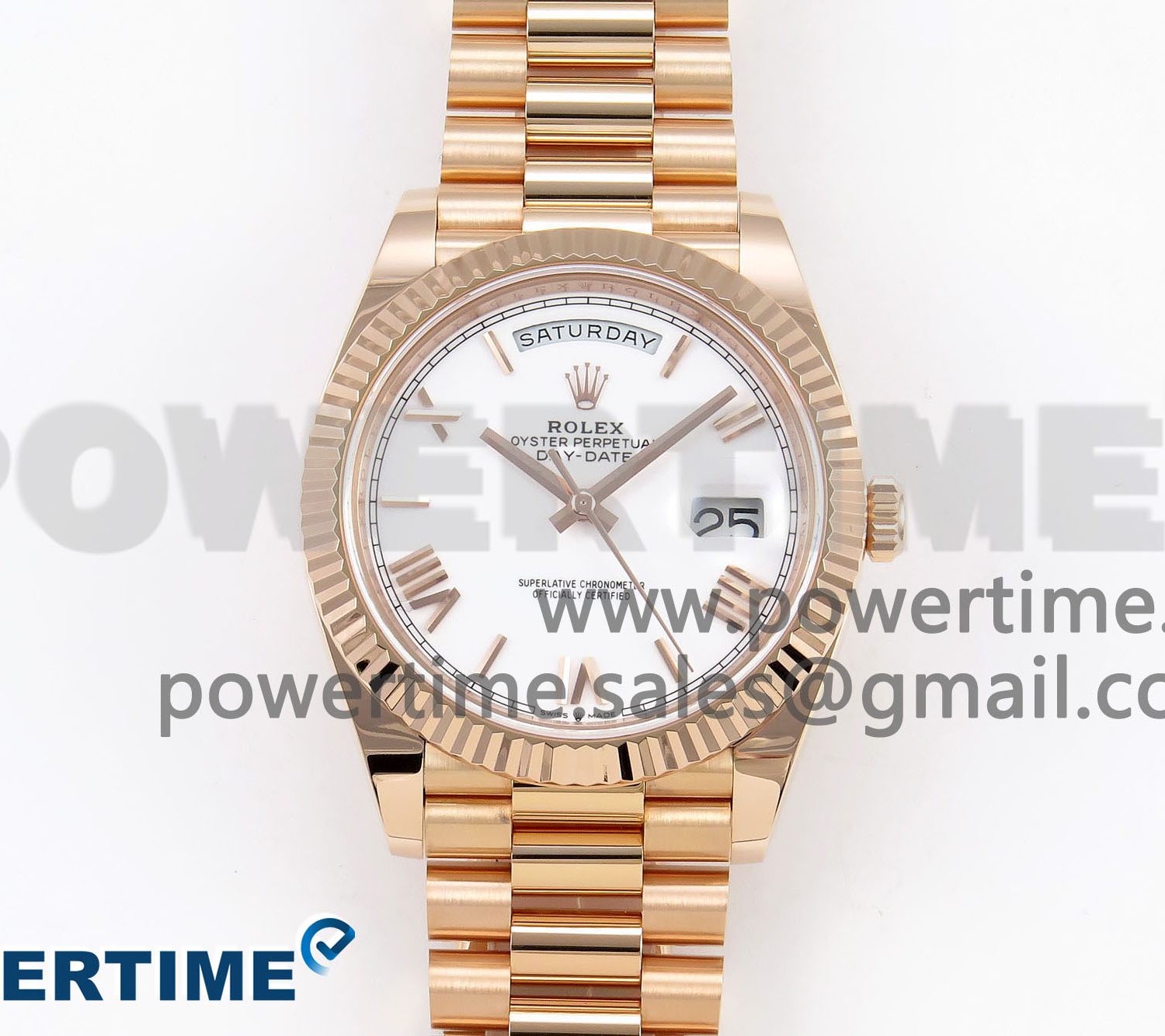 Day Date 40 RG 228235 ARF 1:1 Best Edition Green Roman Dial on President Bracelet VR3255