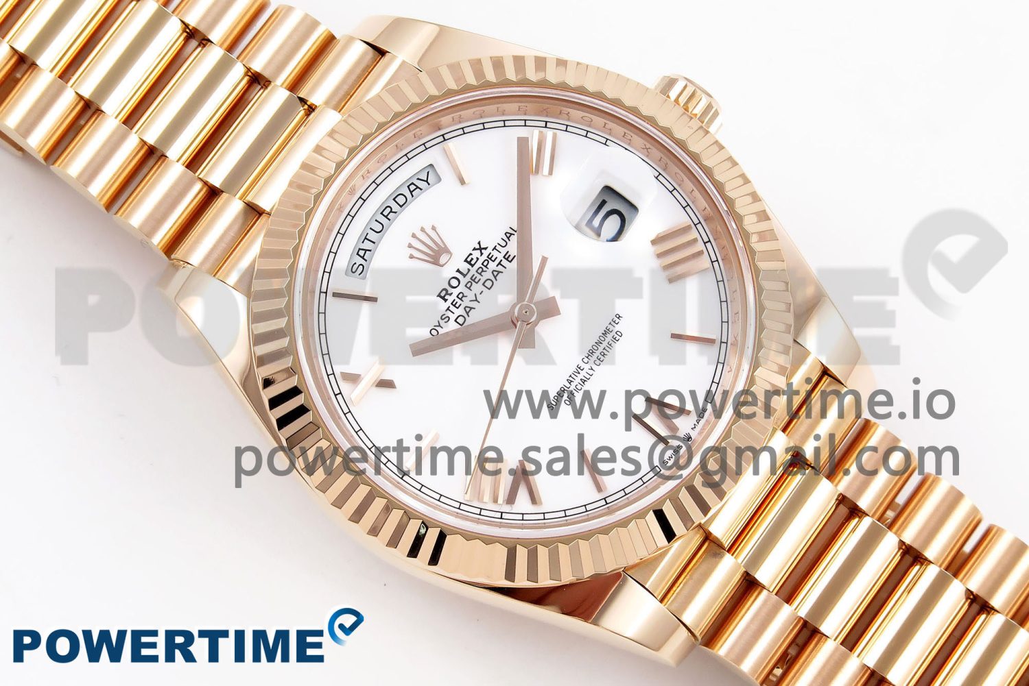 Day Date 40 RG 228235 ARF 1:1 Best Edition Green Roman Dial on President Bracelet VR3255 - Image 3