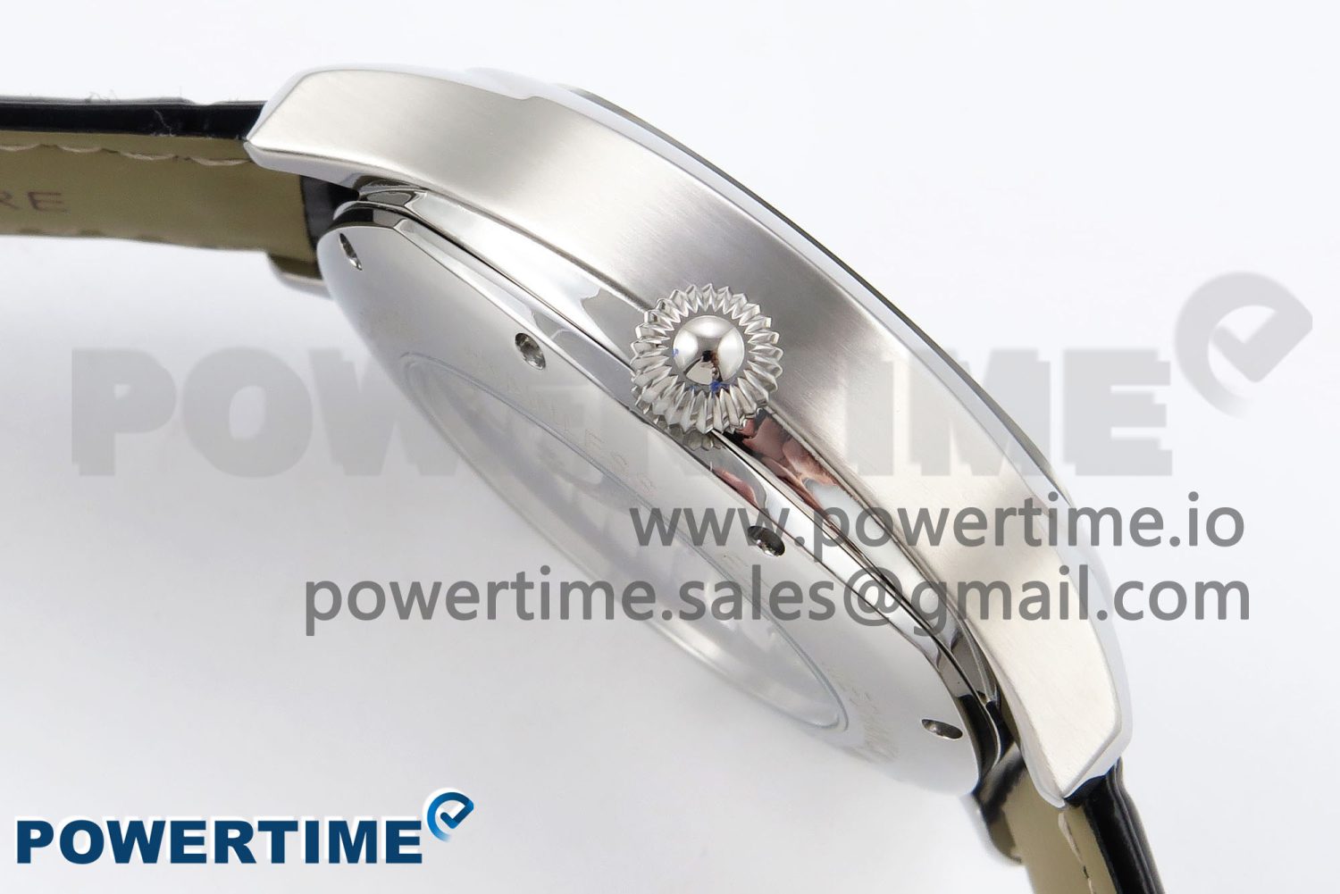Drive De Cartier Flying Tourbillon SS RMS Best Edition Green Dial on Black Leather Strap - Image 6