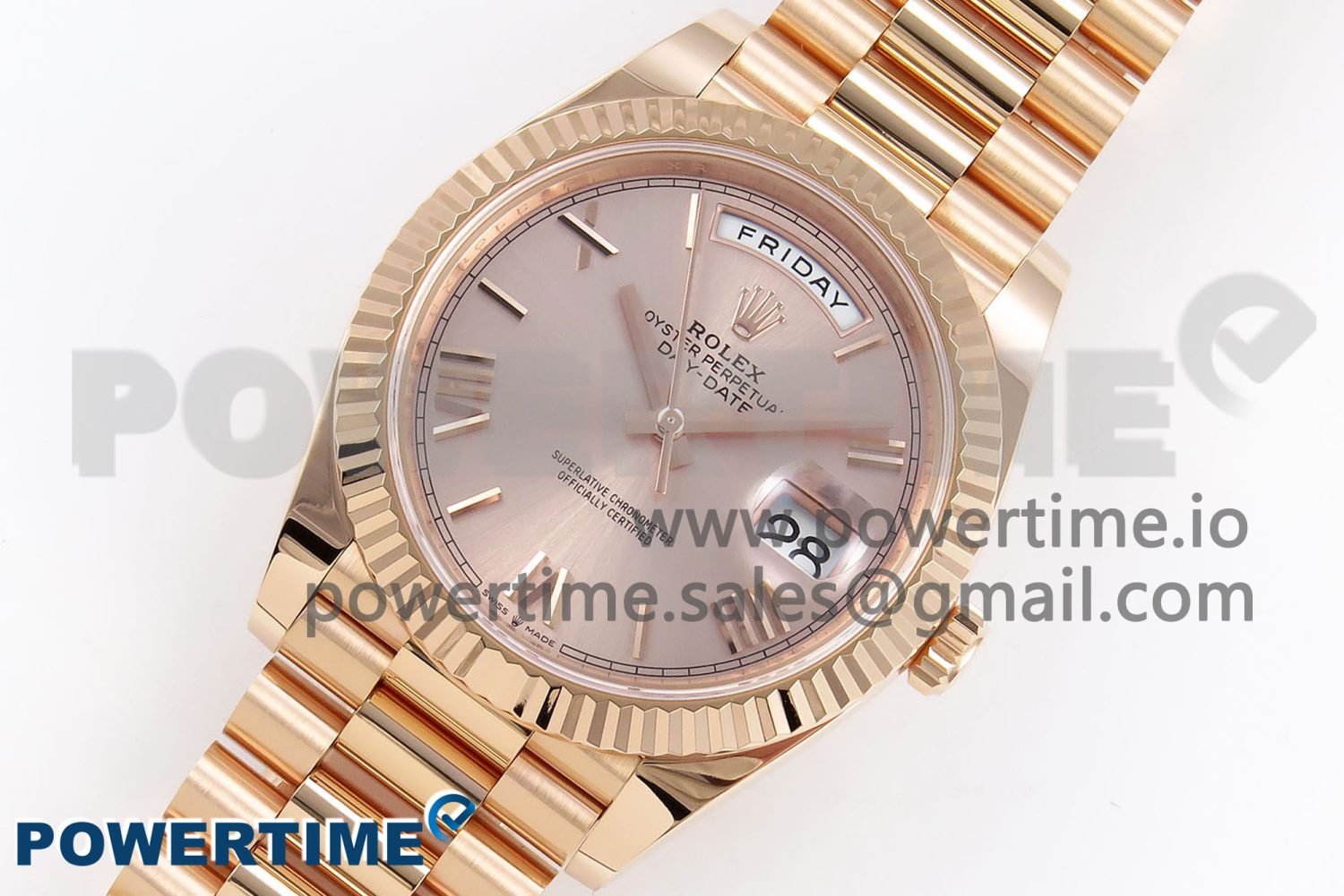 Day Date 40 RG 228235 ARF 1:1 Best Edition RG Roman Dial on President Bracelet VR3255 - Image 2