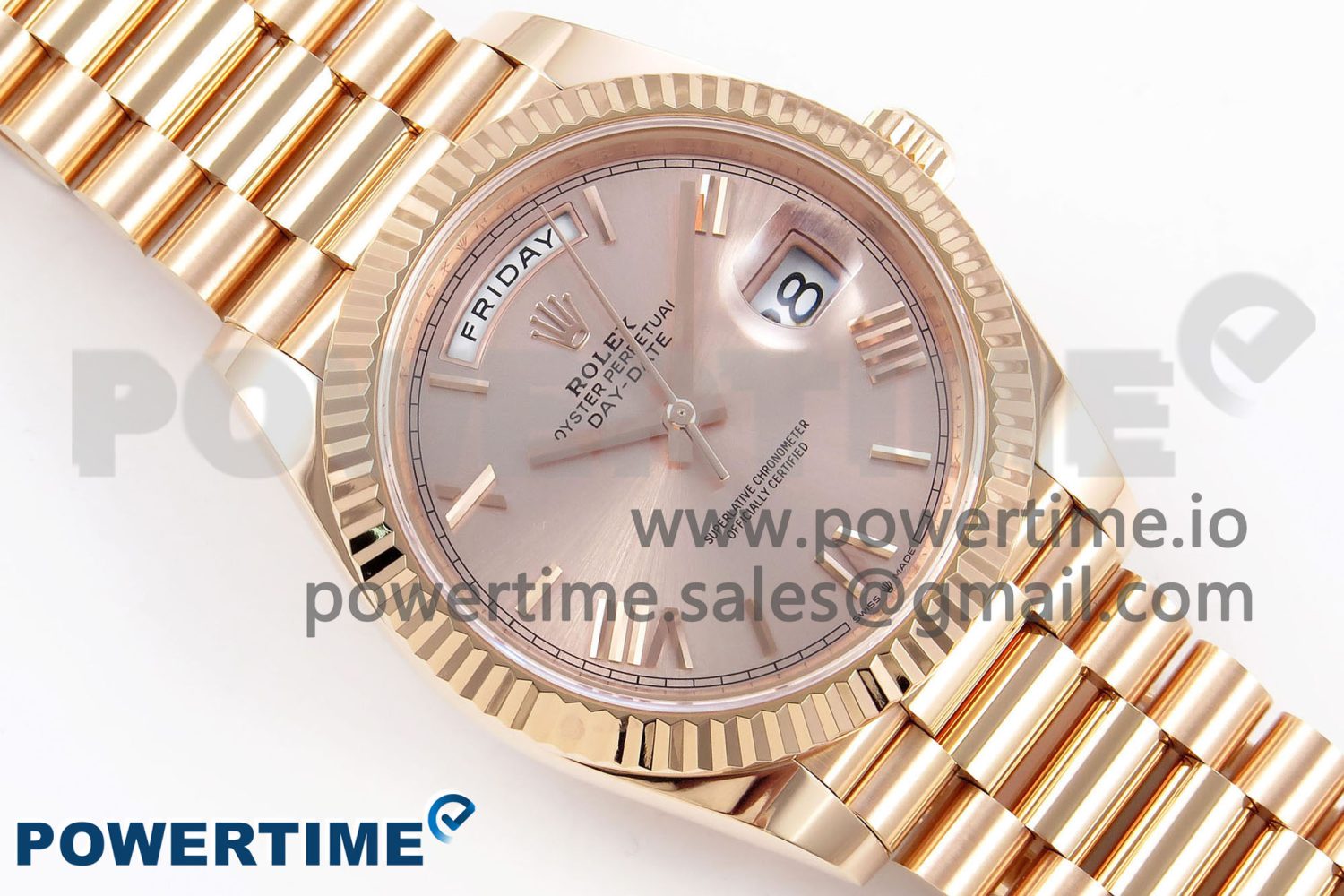 Day Date 40 RG 228235 ARF 1:1 Best Edition RG Roman Dial on President Bracelet VR3255 - Image 3