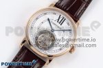 Rotonde de Cartier Flying Tourbillon RG RMS Best Edition White Numeral Dial on Brown Leather Strap - Image 2
