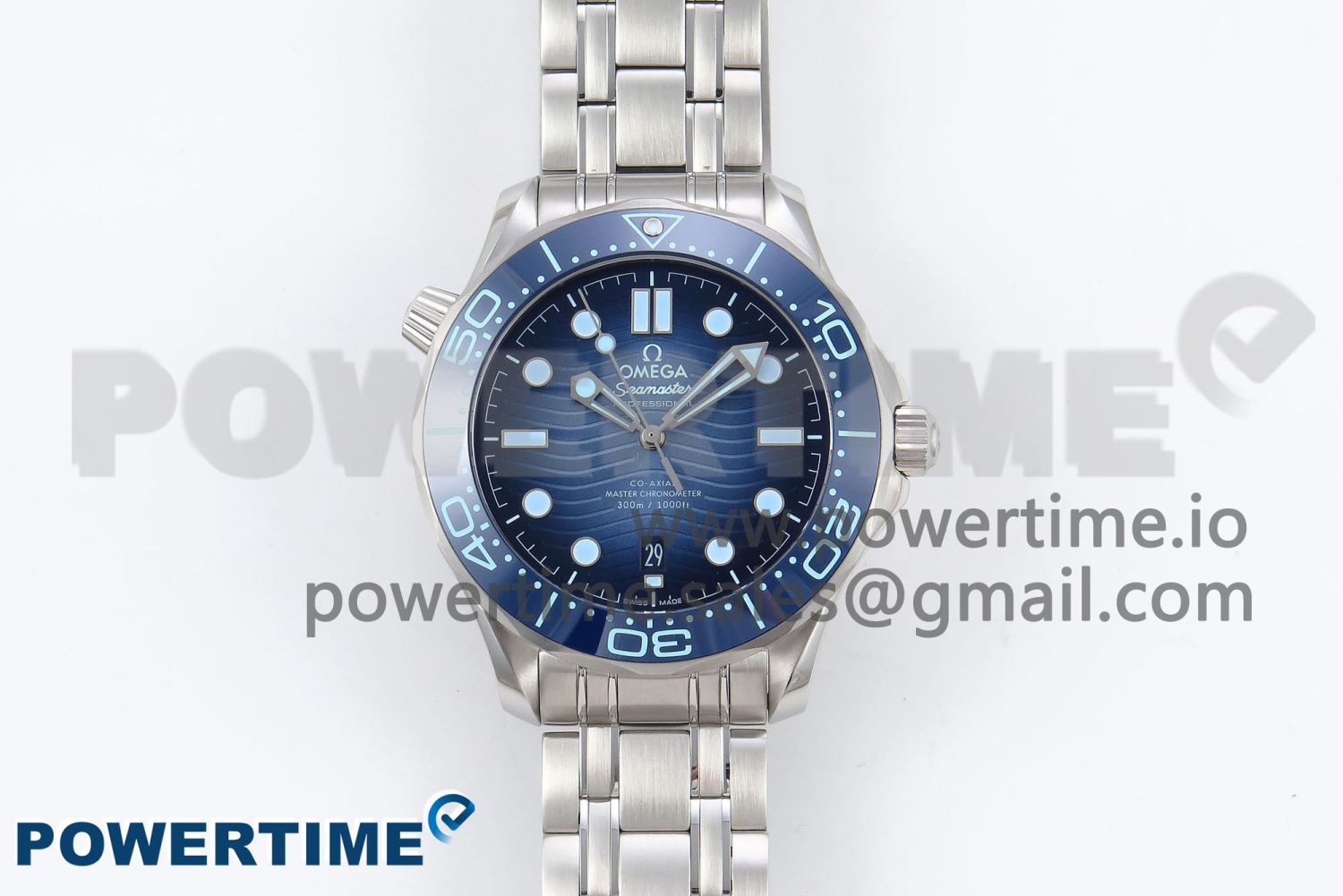 Seamaster 300 VSF 1:1 Best Edition Summer Blue Dial on SS Bracelet A8800 - Image 1