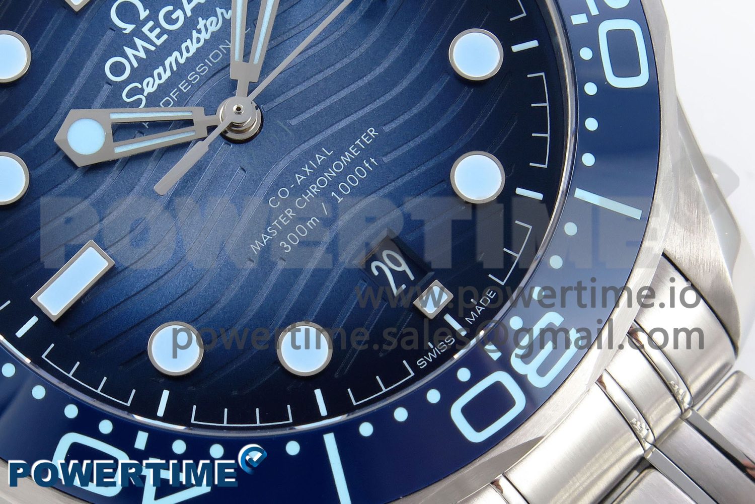 Seamaster 300 VSF 1:1 Best Edition Summer Blue Dial on SS Bracelet A8800 - Image 5
