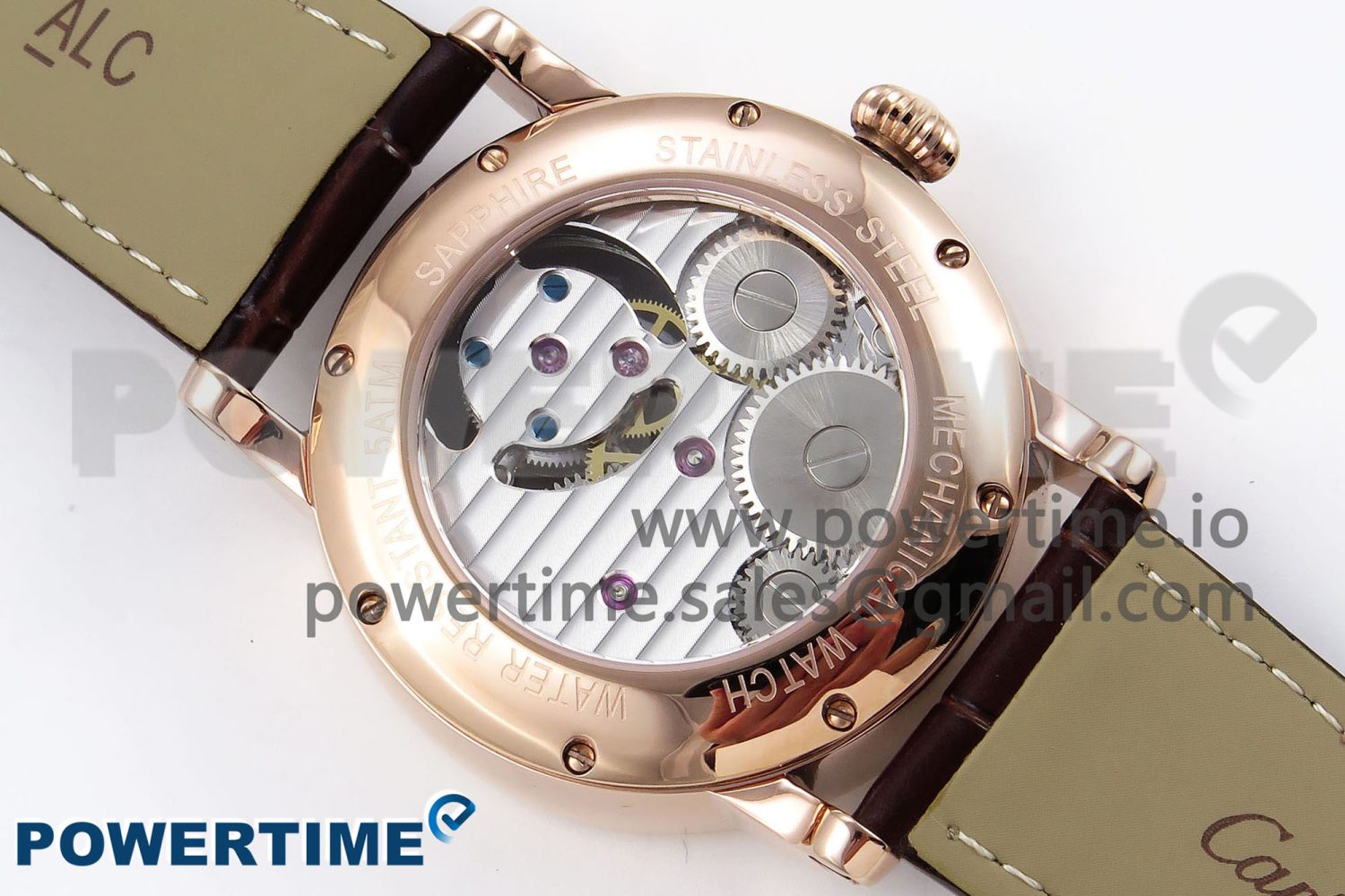 Rotonde de Cartier Flying Tourbillon RG RMS Best Edition Silver Dial on Brown Leather Strap - Image 4