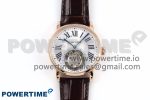 Rotonde de Cartier Flying Tourbillon RG RMS Best Edition Silver Dial on Brown Leather Strap