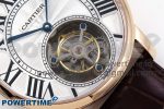 Rotonde de Cartier Flying Tourbillon RG RMS Best Edition White Roman Dial on Brown Leather Strap - Image 8