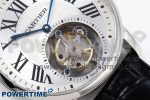 Rotonde de Cartier Flying Tourbillon SS RMS Best Edition Silver Dial on Black Leather Strap - Image 5