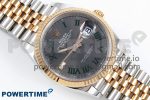 DateJust 36 126231 Clean 1:1 Best Edition 904L Steel Gray DIal Green Roman Marker on SS/RG Jubilee Bracelet VR3235 - Image 3