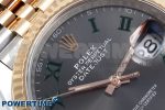 DateJust 36 126231 Clean 1:1 Best Edition 904L Steel Gray DIal Green Roman Marker on SS/RG Jubilee Bracelet VR3235 - Image 4