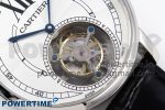 Rotonde de Cartier Flying Tourbillon SS RMS Best Edition White Numeral Dial on Black Leather Strap - Image 8