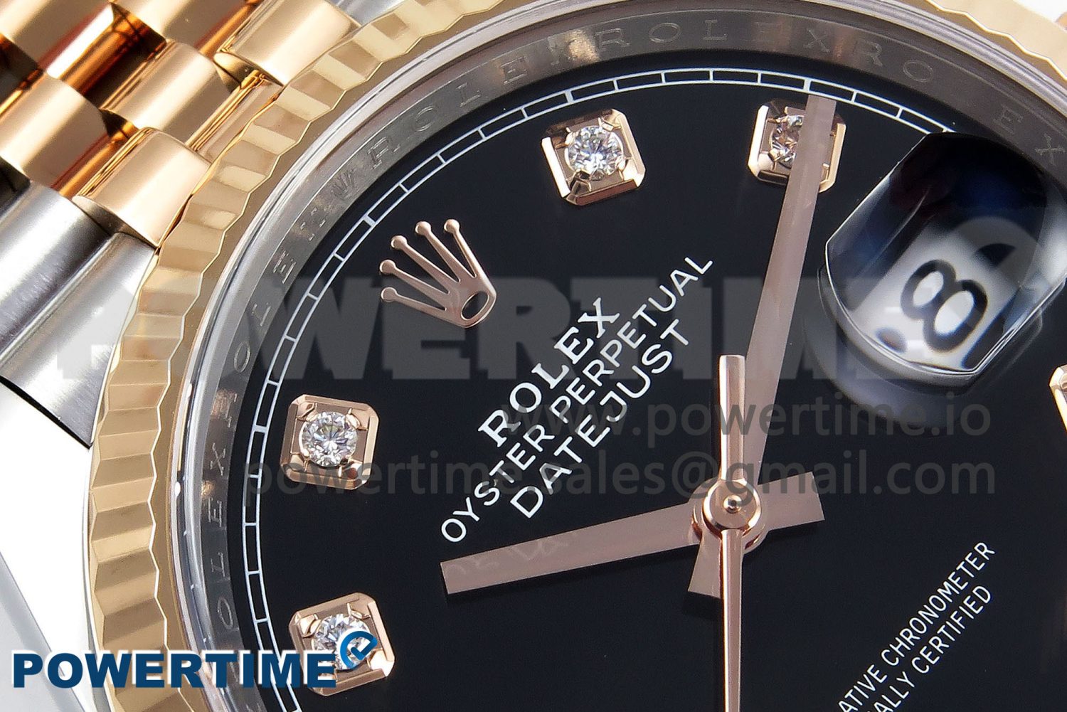 DateJust 36 126231 Clean 1:1 Best Edition 904L Steel Black Diamonds Dial on SS/RG Jubilee Bracelet VR3235 - Image 4