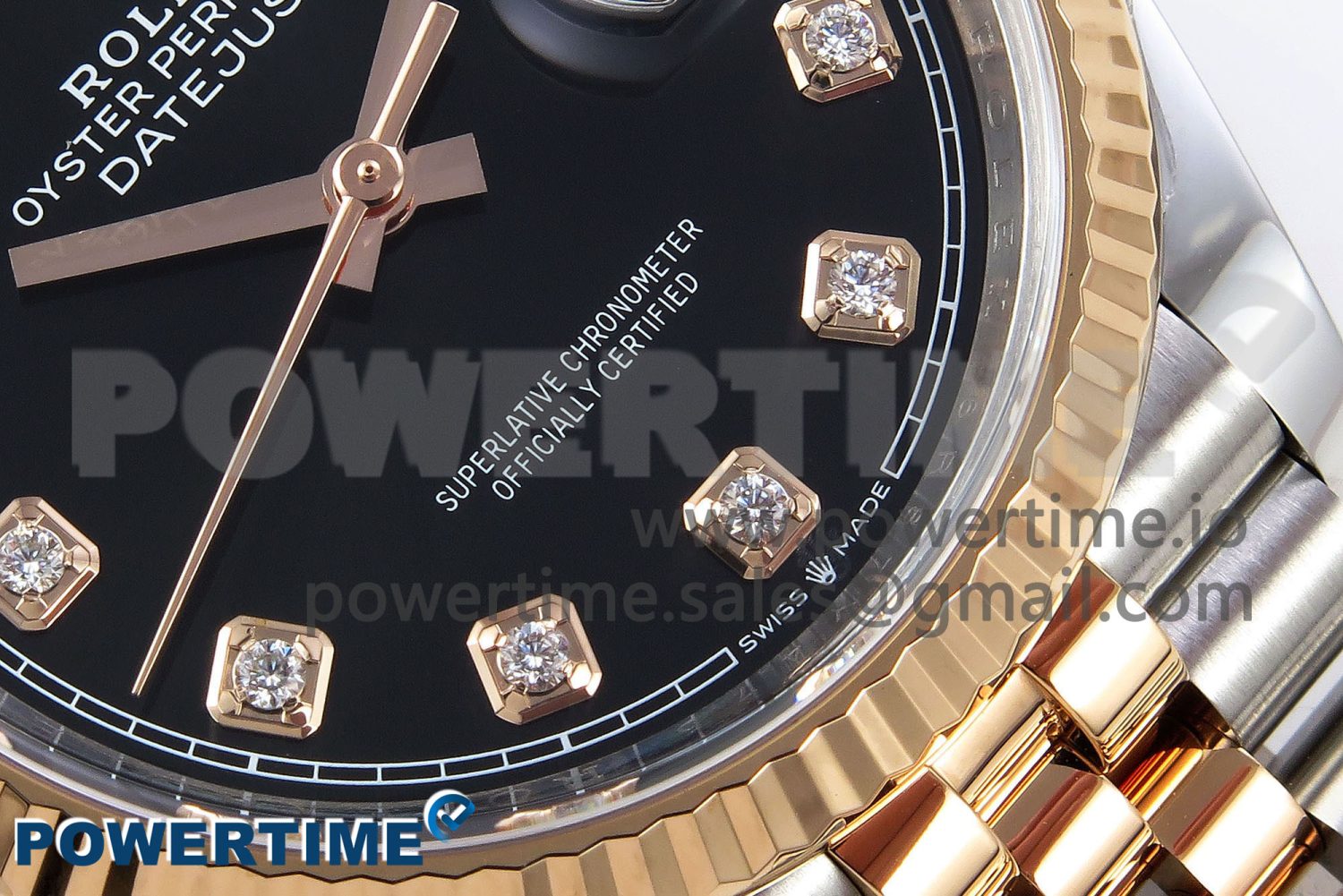DateJust 36 126231 Clean 1:1 Best Edition 904L Steel Black Diamonds Dial on SS/RG Jubilee Bracelet VR3235 - Image 5