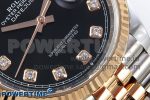 DateJust 36 126231 Clean 1:1 Best Edition 904L Steel Black Diamonds Dial on SS/RG Jubilee Bracelet VR3235 - Image 5