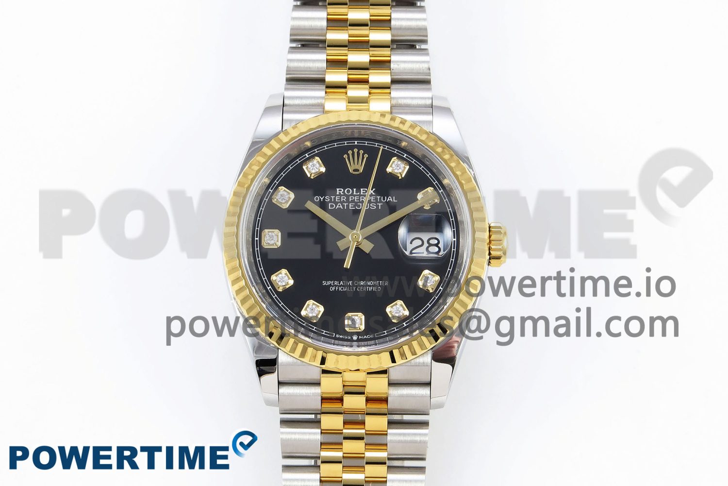 DateJust 36 126233 Clean 1:1 Best Edition 904L Steel Black Diamonds Dial on SS/YG Jubilee Bracelet VR3235 - Image 1
