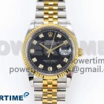 DateJust 36 126233 Clean 1:1 Best Edition 904L Steel Black Diamonds Dial on SS/YG Jubilee Bracelet VR3235