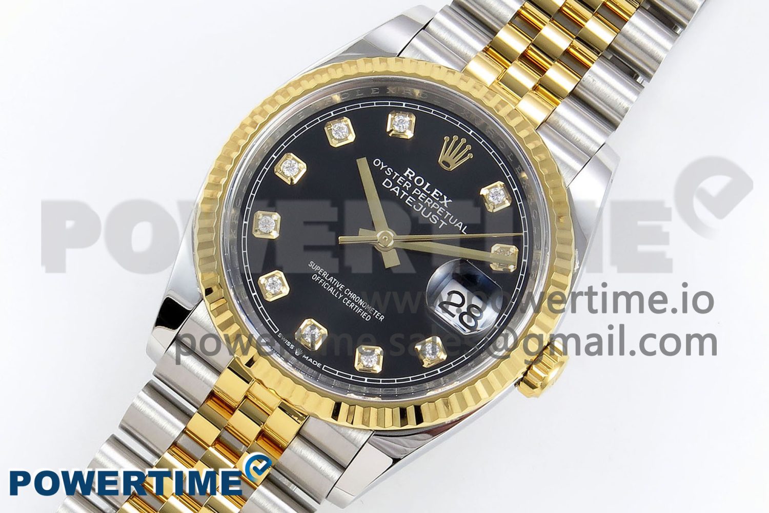 DateJust 36 126233 Clean 1:1 Best Edition 904L Steel Black Diamonds Dial on SS/YG Jubilee Bracelet VR3235 - Image 2