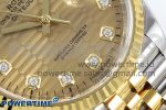 DateJust 36 126233 Clean 1:1 Best Edition 904L Steel YG Textured Diamonds Dial on SS/YG Jubilee Bracelet VR3235 - Image 5