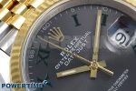 DateJust 36 126233 Clean 1:1 Best Edition 904L Steel Gray Dial Green Roman Marker on SS/YG Jubilee Bracelet VR3235 - Image 4