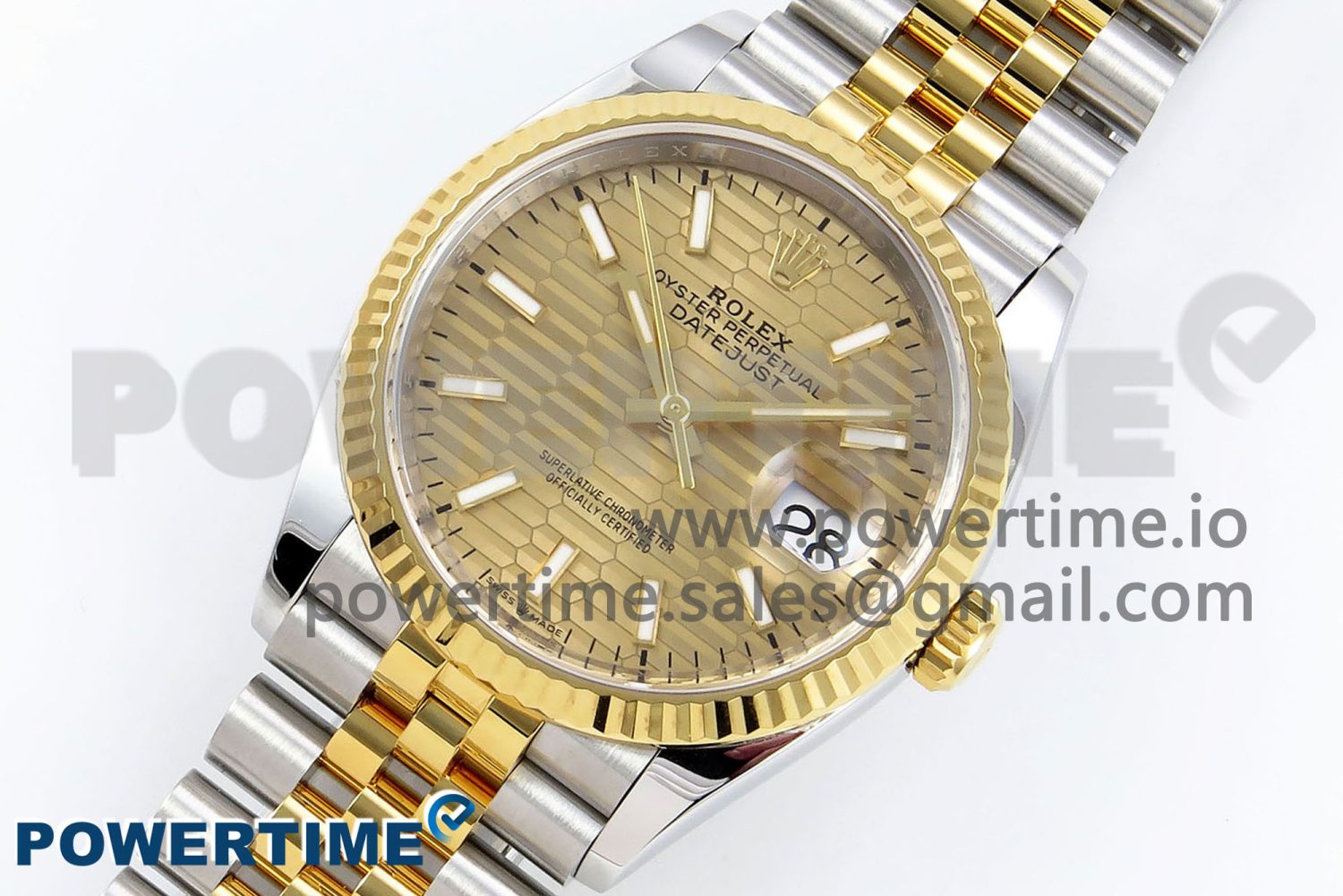 DateJust 36 126233 Clean 1:1 Best Edition 904L Steel YG Textured Stick Dial on SS/YG Jubilee Bracelet VR3235 - Image 2