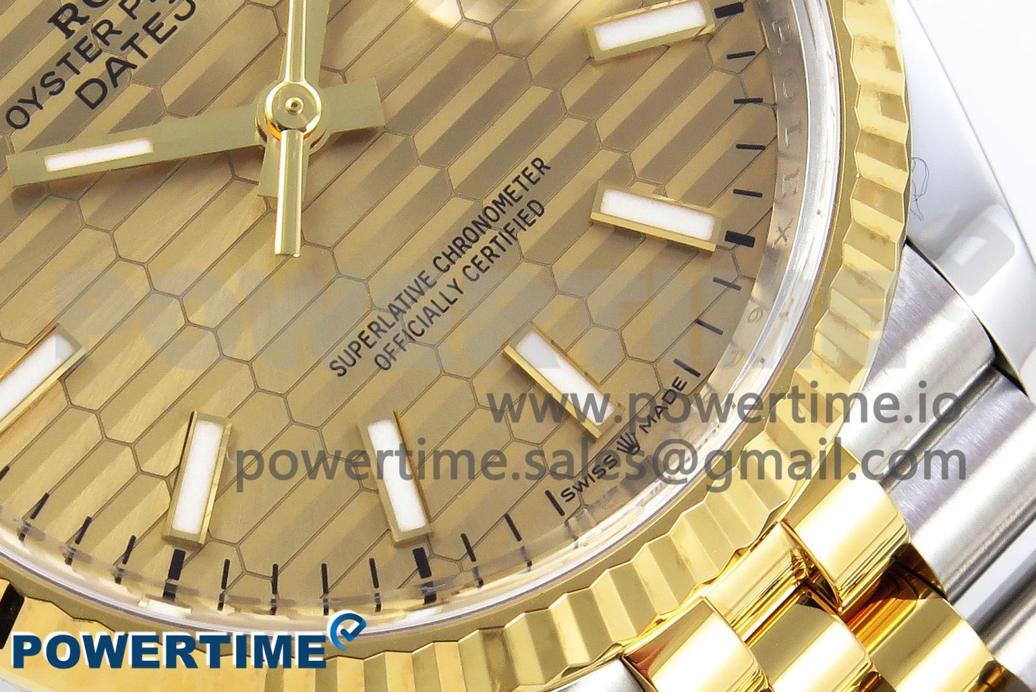 DateJust 36 126233 Clean 1:1 Best Edition 904L Steel YG Textured Stick Dial on SS/YG Jubilee Bracelet VR3235 - Image 5