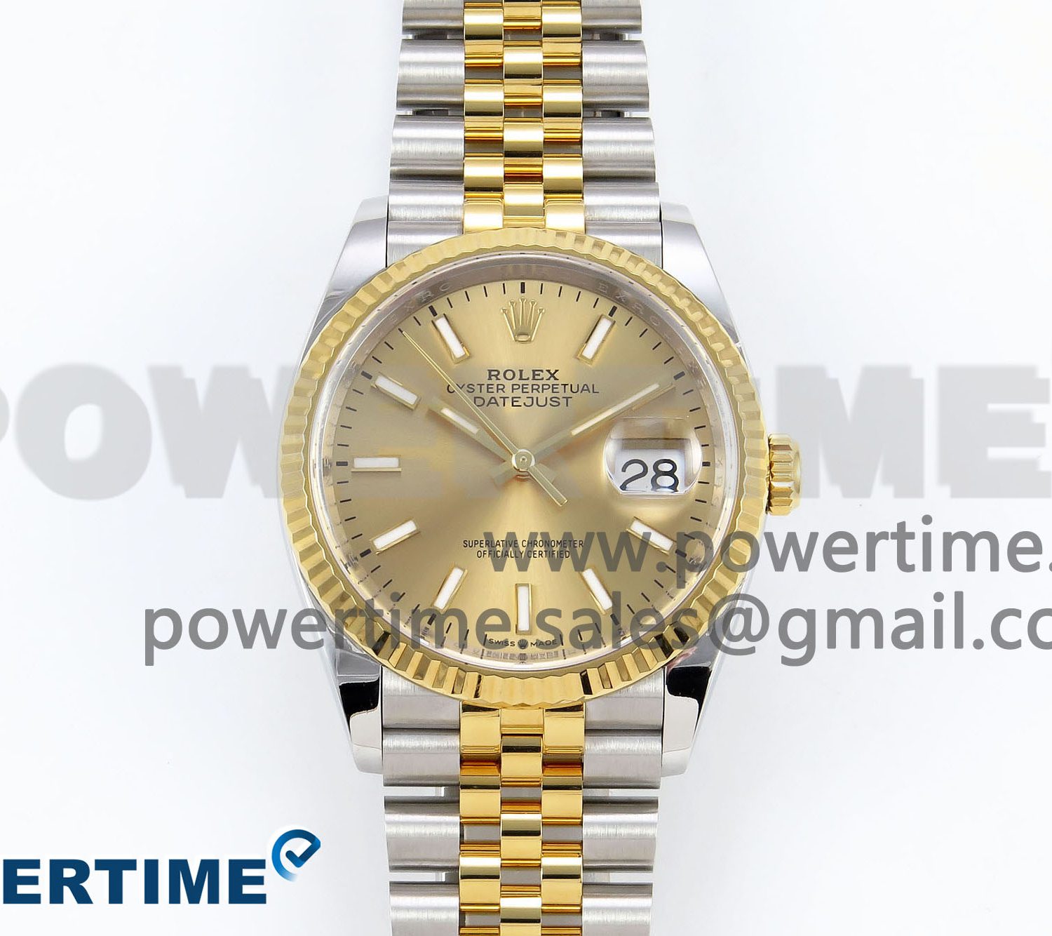 DateJust 36 126233 Clean 1:1 Best Edition 904L Steel YG Stick Dial on SS/YG Jubilee Bracelet VR3235
