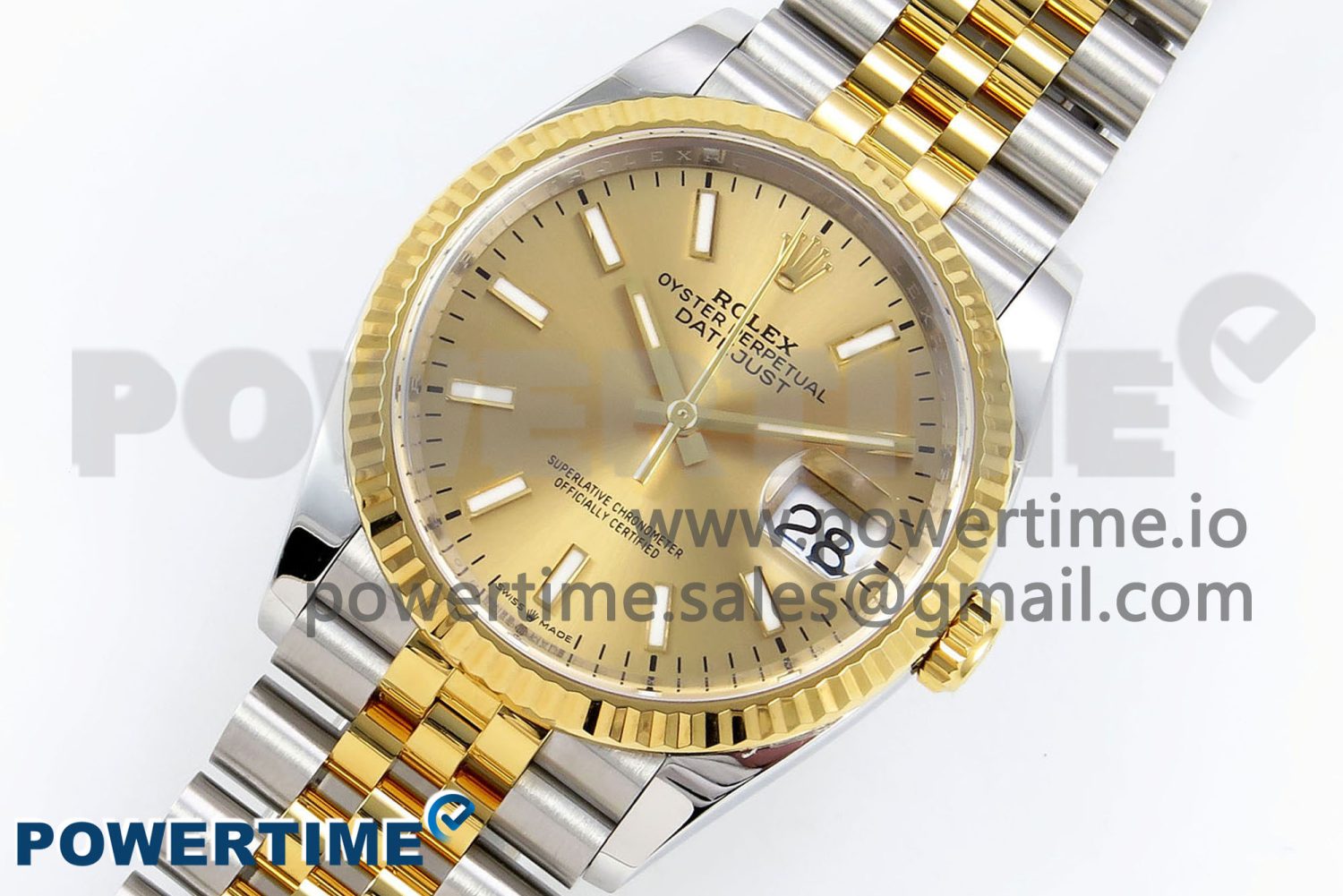 DateJust 36 126233 Clean 1:1 Best Edition 904L Steel YG Stick Dial on SS/YG Jubilee Bracelet VR3235 - Image 2