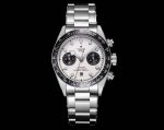 Black Bay Chrono SS TWS 1:1 Best Edition White Dial on SS Bracelet A7750